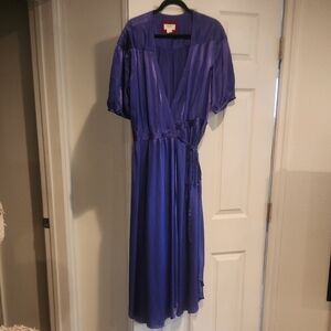 MAEVE by Anthropologie Purple Wrap Dress Sz Large NEW Never Worn, No Tags